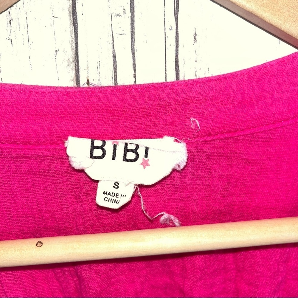 Bibi Pink Oversized Button Blouse - Picture 5 of 5